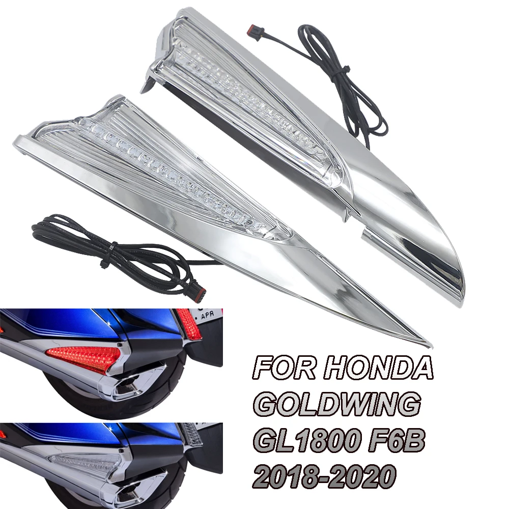 

New Motorcycle Saddle Bag Accent Swoop LED Light Case Cover 2018 2019 2020 For HONDA Gold Wing GL 1800 Goldwing GL1800 F6B