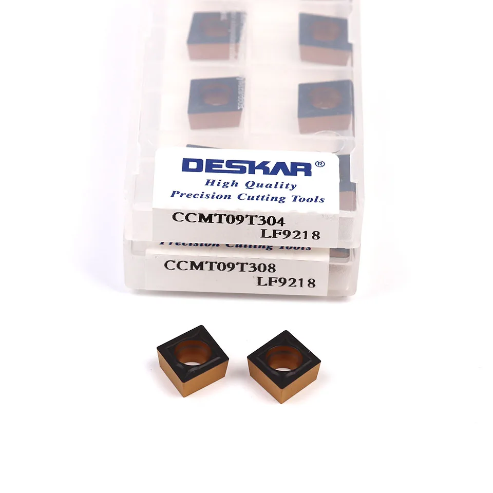 DESKAR CCMT060204 CCMT060208 CCMT09T304 CCMT09T308 LF9218 2 Màu Vòng Tròn Bên Trong Dụng Cụ Xoay Lưỡi Dao Carbide Máy Tiện Thép Dụng Cụ
