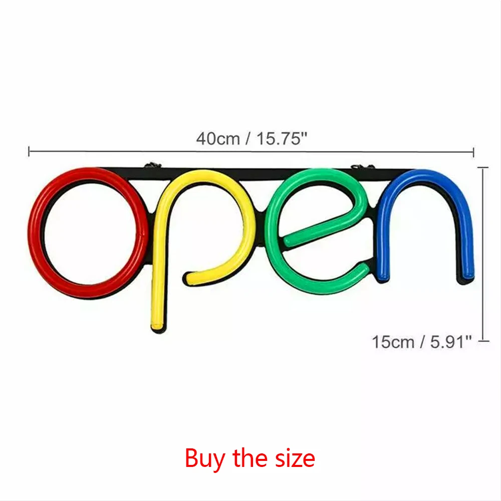 LED Neon Light  Open Sign Flashing USB Shop Working Hours Change Colors Advertising Bright lamp in Shop Door Handmake