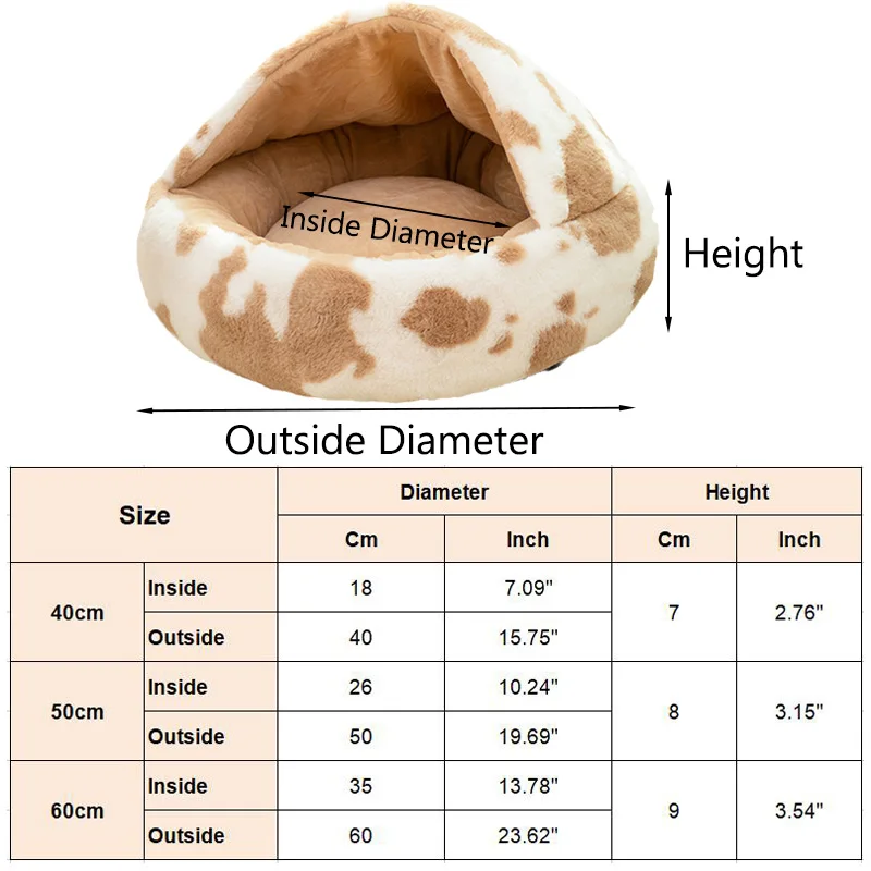 Cama redonda felpa cálida para gatos, gatitos y perros mini – Invierno - imagen 2