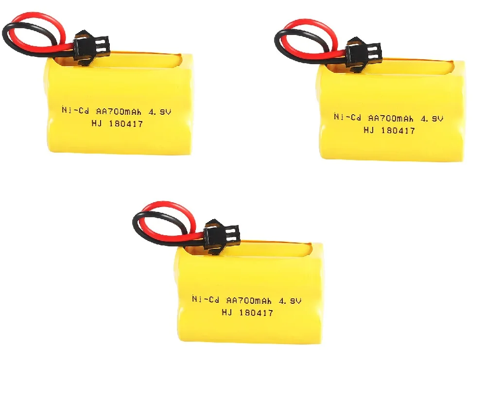 4,8 V 700 mAh wiederaufladbarer Ni-Cd AA 4,8 V Akku 4,8 V 700 mAh für RC-Bootsmodellautospielzeug