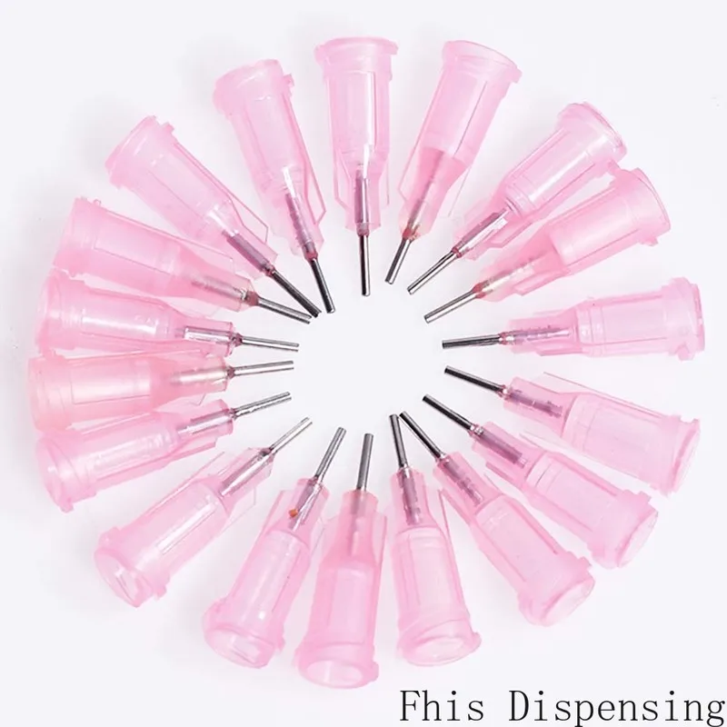 20Gx 1/4 "طول ث/ISO القياسية الفولاذ المقاوم للصدأ بلانت إبرة مع لور قفل البولي بروبلين محور حزمة من 50