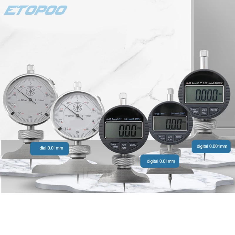 Gauge Stand For Depth Gauge Harden Alloy Measuring Head Dial Gauges Depth Indicator Measuring Instrument 12.7 mm 25.4 mm