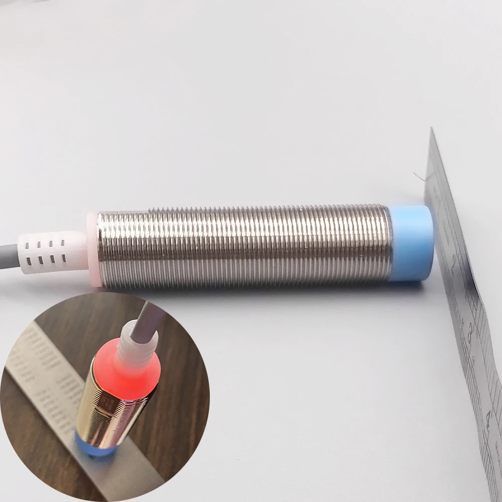 Cloweit LM18 Inductive Proximity Sensor Metal Detection Approach Switch IP68 1000Hz 16mm/10mm/8mm/5mm Distance NPN DC12/24V PLC