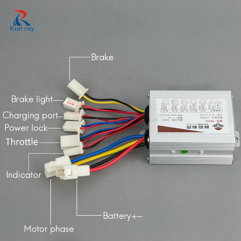 YINYUN DC Brush Motor Speed Controller 36V 800W 48V  Electric Scooter Bicycle E-bike Motorcycle Accessories Parts  YK31C