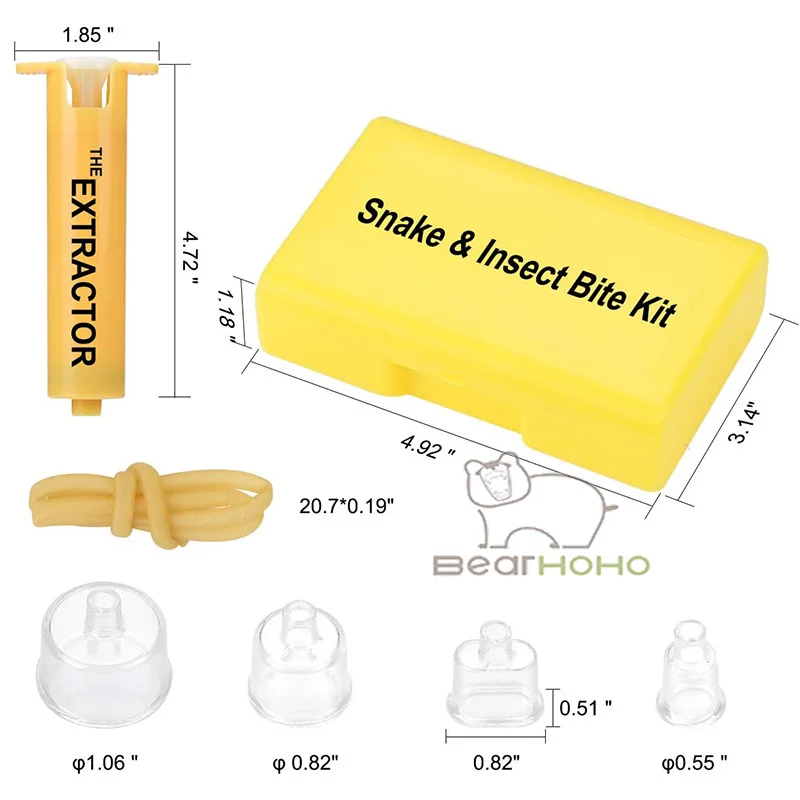 곤충 꿀벌 찌르기 뱀 물린 독 추출기 흡입 키트 도구, 찌르기 펌프 응급 처치, 하이킹 배낭 여행 캠핑용 안전 비상