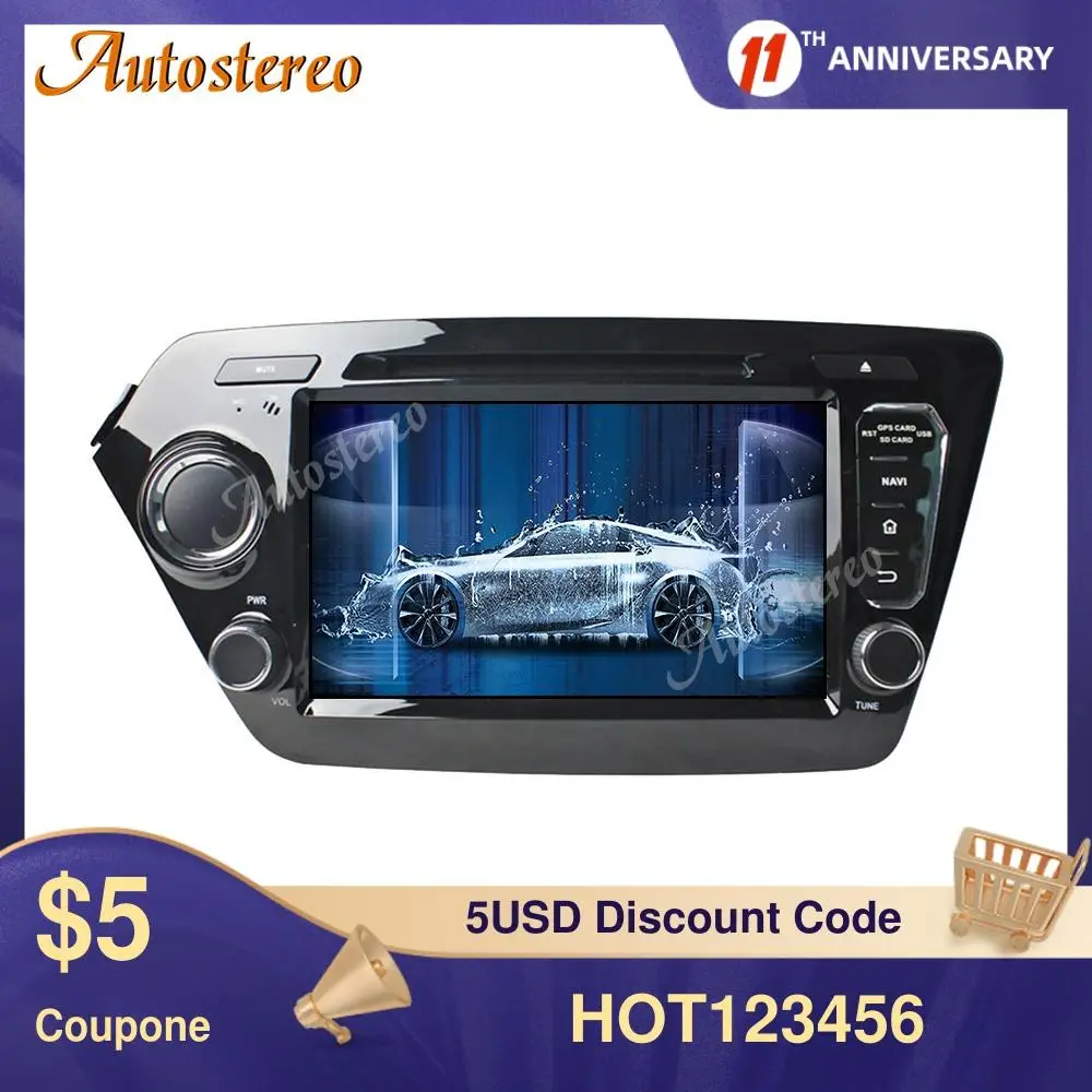 

For KIA K2 Android 10.0 64GB Car GPS Navigation Car No DVD Player Auto Radio Tape Recorder Stereo Head Unit Auto Radio Stereo