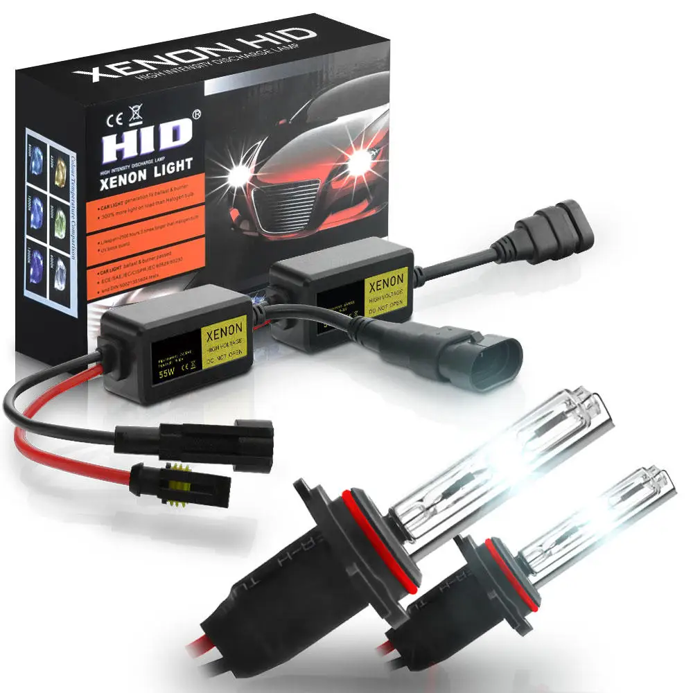 

6000K HID Xenon Headlights Conversion Kit H1 H3 H4 H7 H8/H9/H11 9005 9006 880 9012 ERROR FREE with Ballast