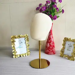 21'' Adjustable  Canvas Block Poly Head Wig Making Head Weft/Wig Display Styling Mannequin Head For Hat Cap Toupee Display