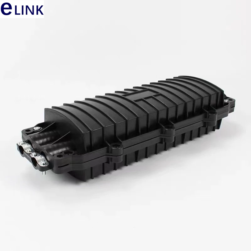 Horizontal tipo fibra óptica Splice Box, bandeja de fusão, ELINK, gabinete, 2 em 2 out, 12, 24, 48, 72, 96, 120, 144 núcleos