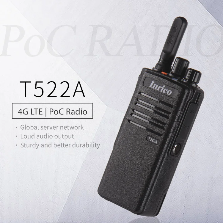 Camoro 4G LTE Zello Network Radio Ptt Walkie Talkie GPS WIFI Blueto0th Poc Radio Android Walkie Talkie Inrico T522A