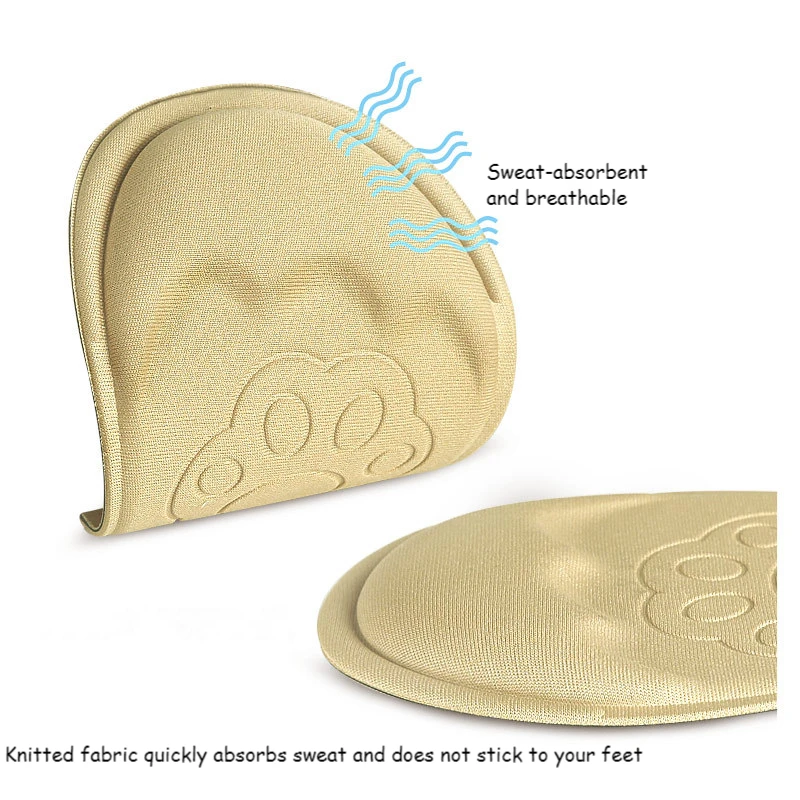 1 Pair Women Pain Relief Forefoot Insert Half Insoles Non-slip Sole Shoe Cushion Reduce Padded Front Foot Pads for Shoes Inserts
