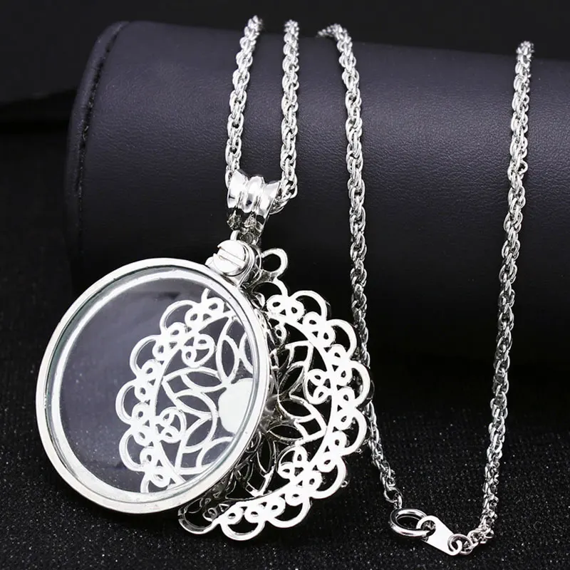 Portable Creative Present Fashion Necklace Newspaper Reading Magnifier Pendant Decorative Gift Magnifying Glass Loupe 2x