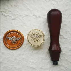honey bee Wax Seal Stamp Bee Sealling Wax Stamp Metal Wax Selo Wood Handle for DIY Decoration Wedding Invitation Card