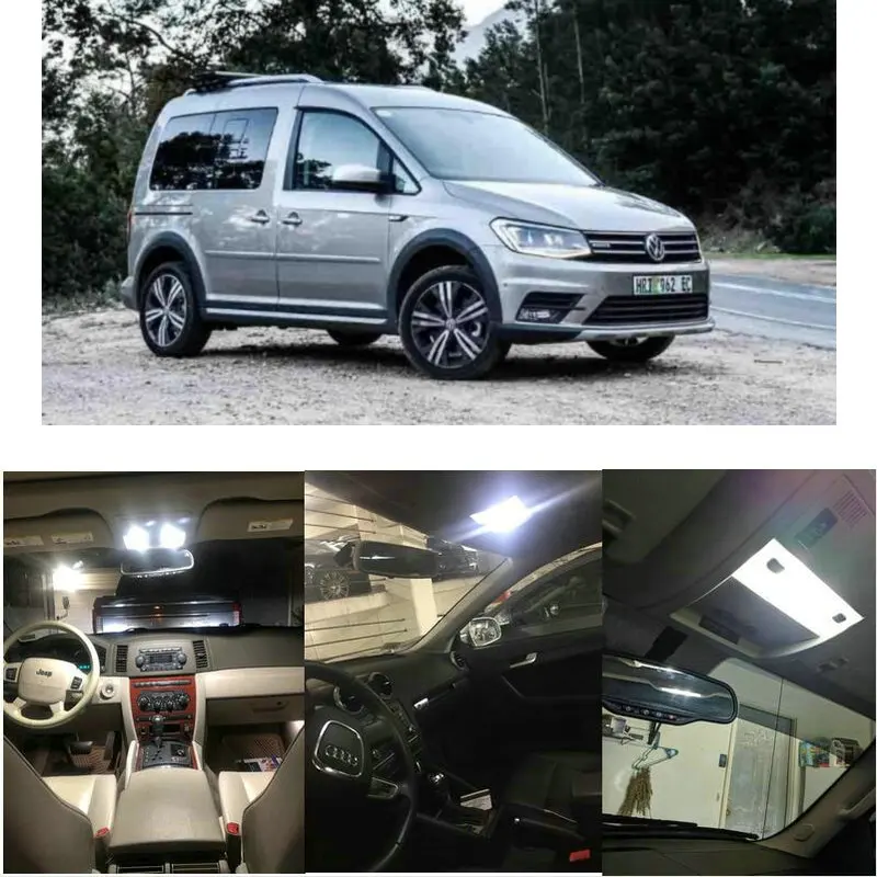 

LED Interior Car Lights For VW caddy 4 box saa sah estate sab saj alltrack saa sab car accessories lamp bulb error free