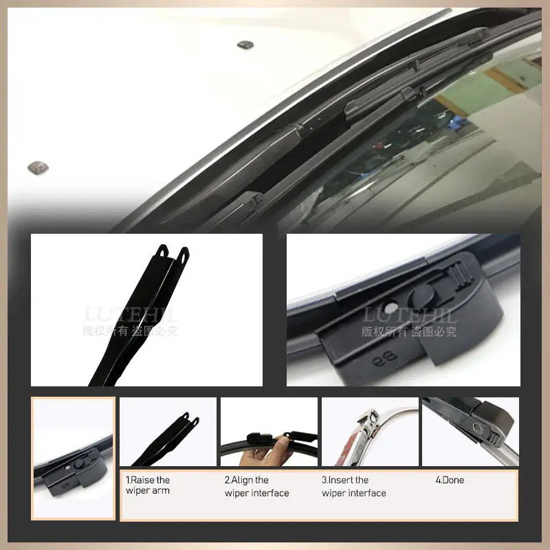 Wiper Front Wiper Blades For Land Rover Range Rover L322 Ivogue HSE 2002-2012 Windshield Windscreen Front Window 26\