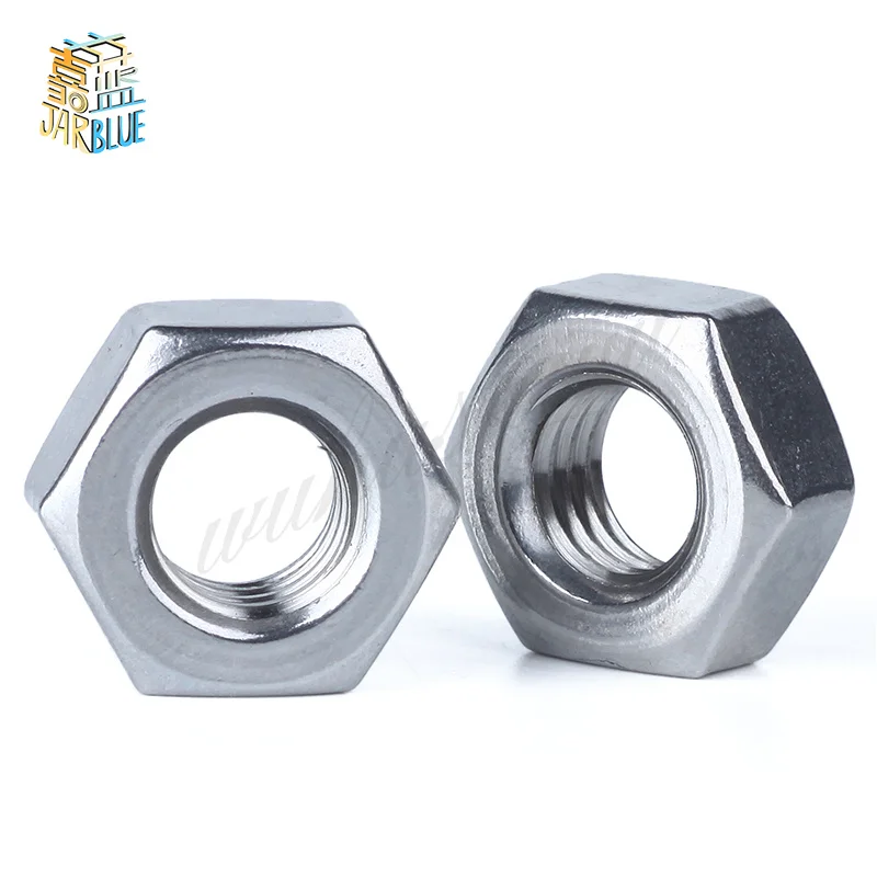 (50 pc/lot) M1.2 M1.4 M1.6,M2,M2.5,M3,M4,M5,M6 DIN934 18-8 Stainless Steel A2 micro Hex Nuts , Metric