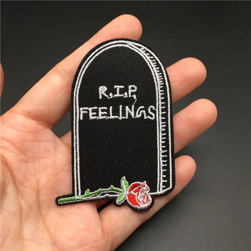 Feelings Size: 5.0x6.2cm DIY Stripes for Clothes Patch Iron on Embroidery Badge Sewing Stickers Applique Decorative Clothing