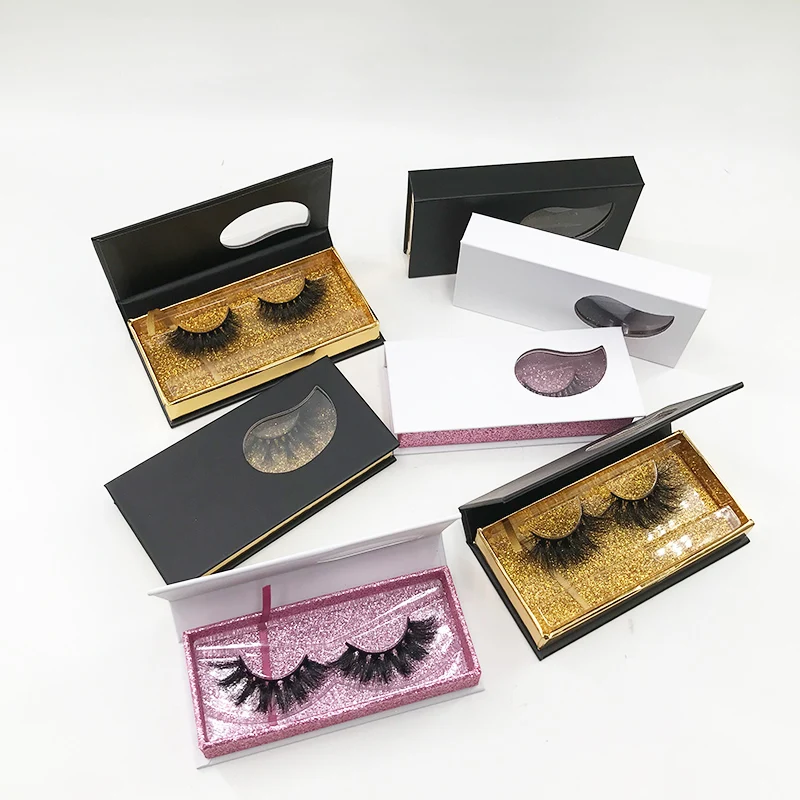 Water drop eyelash box with 25mm mink lashes custom logo wholesale dramatic case