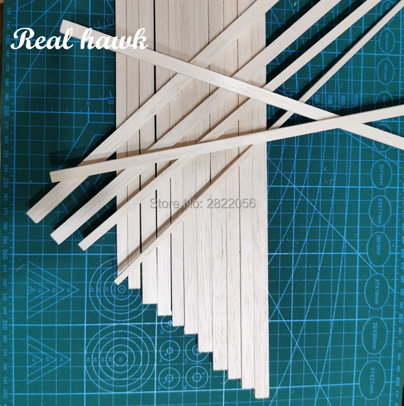 50pcs 200 mm length 4 mm thickness width 5/6/7/8/9/10 mm wood strip AAA+ Balsa Wood Sticks Strips for airplane/boat model DIY