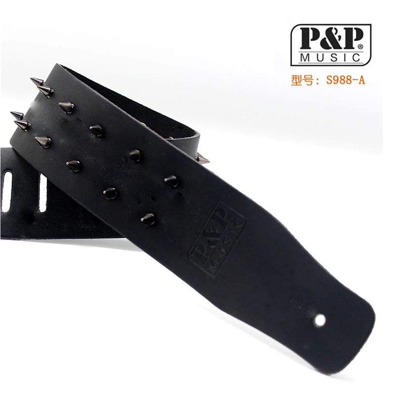 Guitar Strap Real Leather Metal Electric Guitar Strap Widened Thickened Bass Strap Rock Strap Guitar Accessories Parts