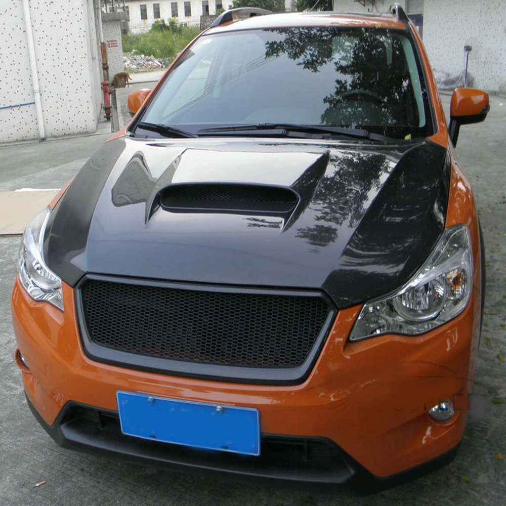 XV Real Carbon Fiber Front Racing Grill Body Kit Auto Bumper Mesh Guard for Subaru XV 2011-2014 Not Logo Car Accessories