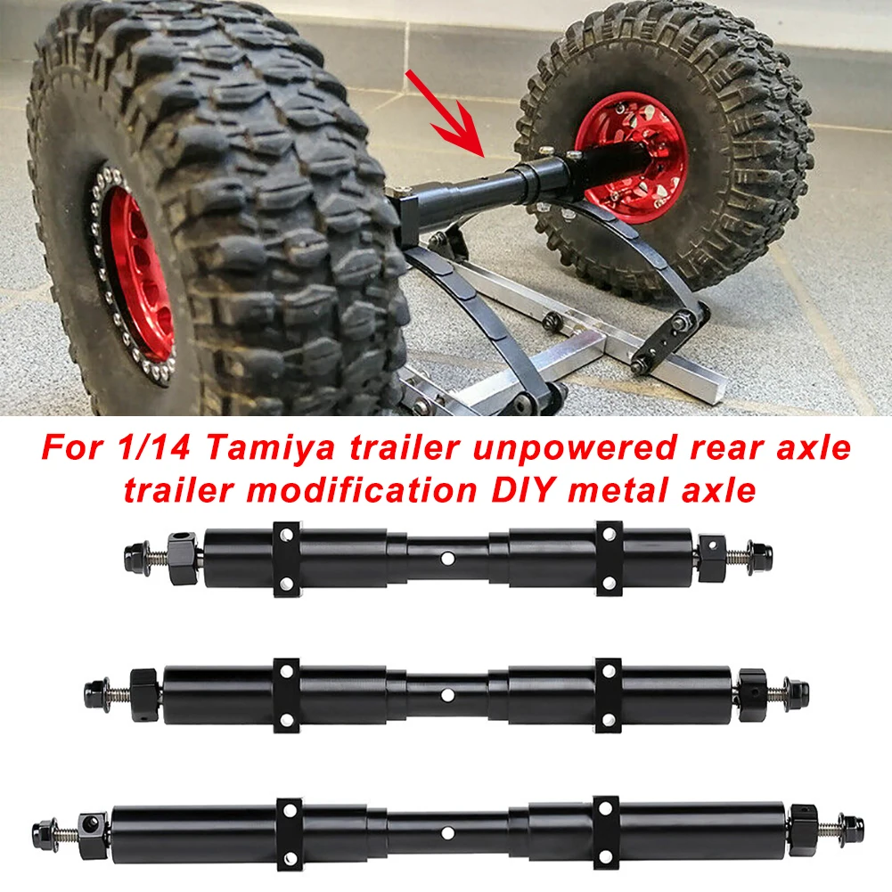 RC Car Metal Unpowered Axle 120MM 140MM 167MM for 1/14 TAMIYA Tractor Trailer High Quality Replacement Spare Parts