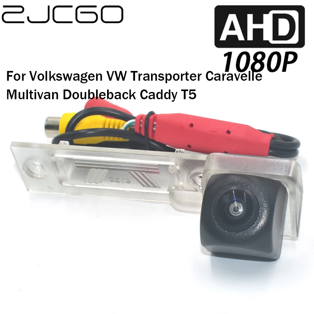 

ZJCGO Car Rear View Reverse Backup Parking AHD 1080P Camera for Volkswagen VW Transporter Caravelle Multivan Doubleback Caddy T5