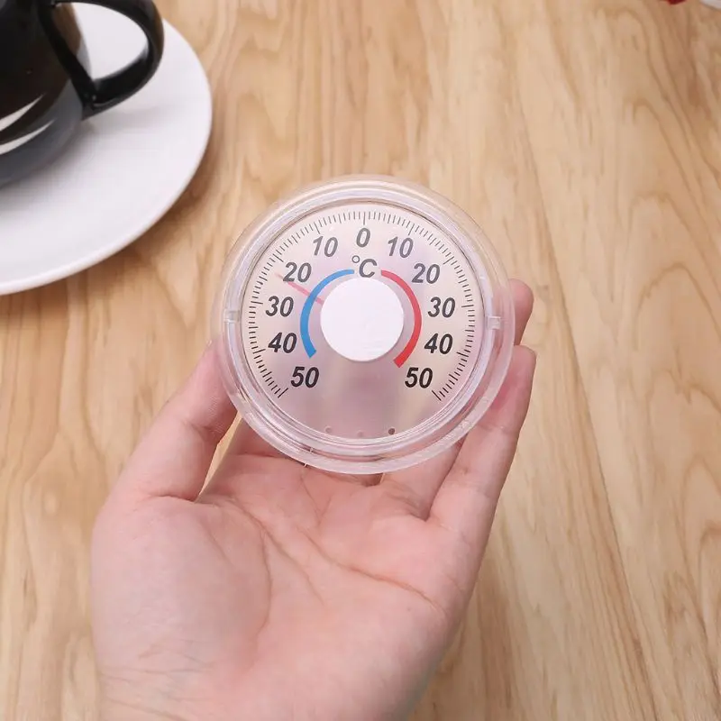 Self adhesive Round High Accuracy Thermometer For Window Indoor Outdoor Wall Greenhouse Garden Home