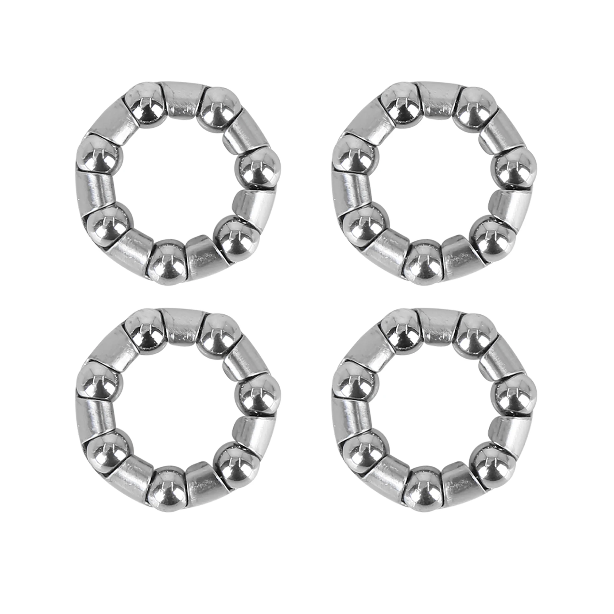 X Autohaux 4pcs/Pack Bicycle Ball Bearing Retainer Stainless Steel Bike Ball Bearings for MTB Bicycle Headset/Bottom Bracket