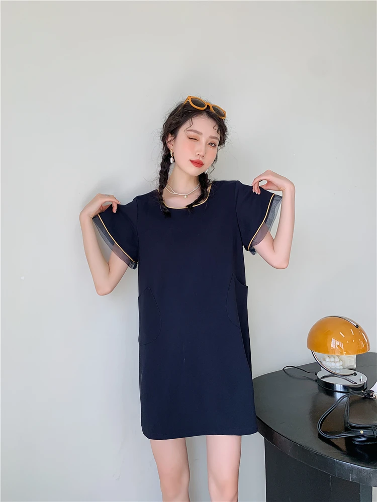 CHEERART Funky Backless Cartoon Flare Sleeve Summer Dress 2021 Designer Black Straight Mini Dress Women Japanese Fashion