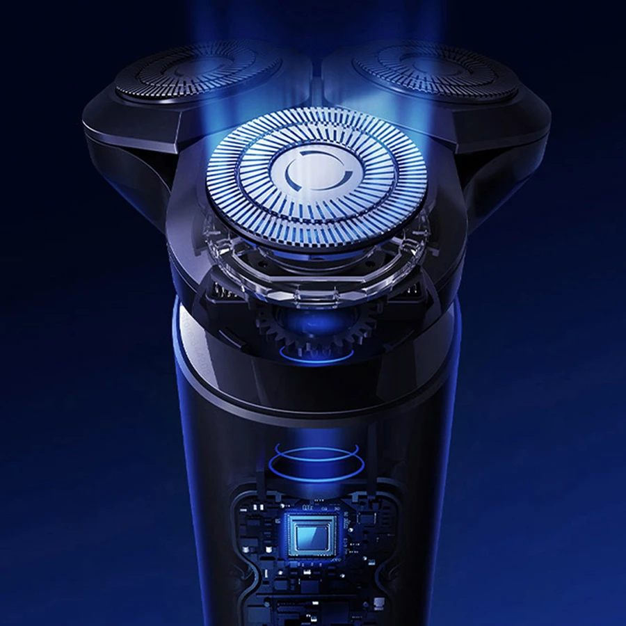 Xiaomi mijia portátil barbeador elétrico s700 inteligente flex navalha barba aparador dos homens 3 cerâmica cabeça cortador de barbear ipx7 à prova