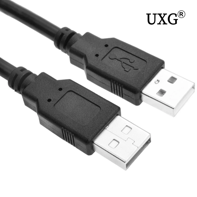 Double USB computer extension cable 0.5M 1M USB 2.0 Type A Male to A Male Cable Hi-Speed 480 Mbps Black