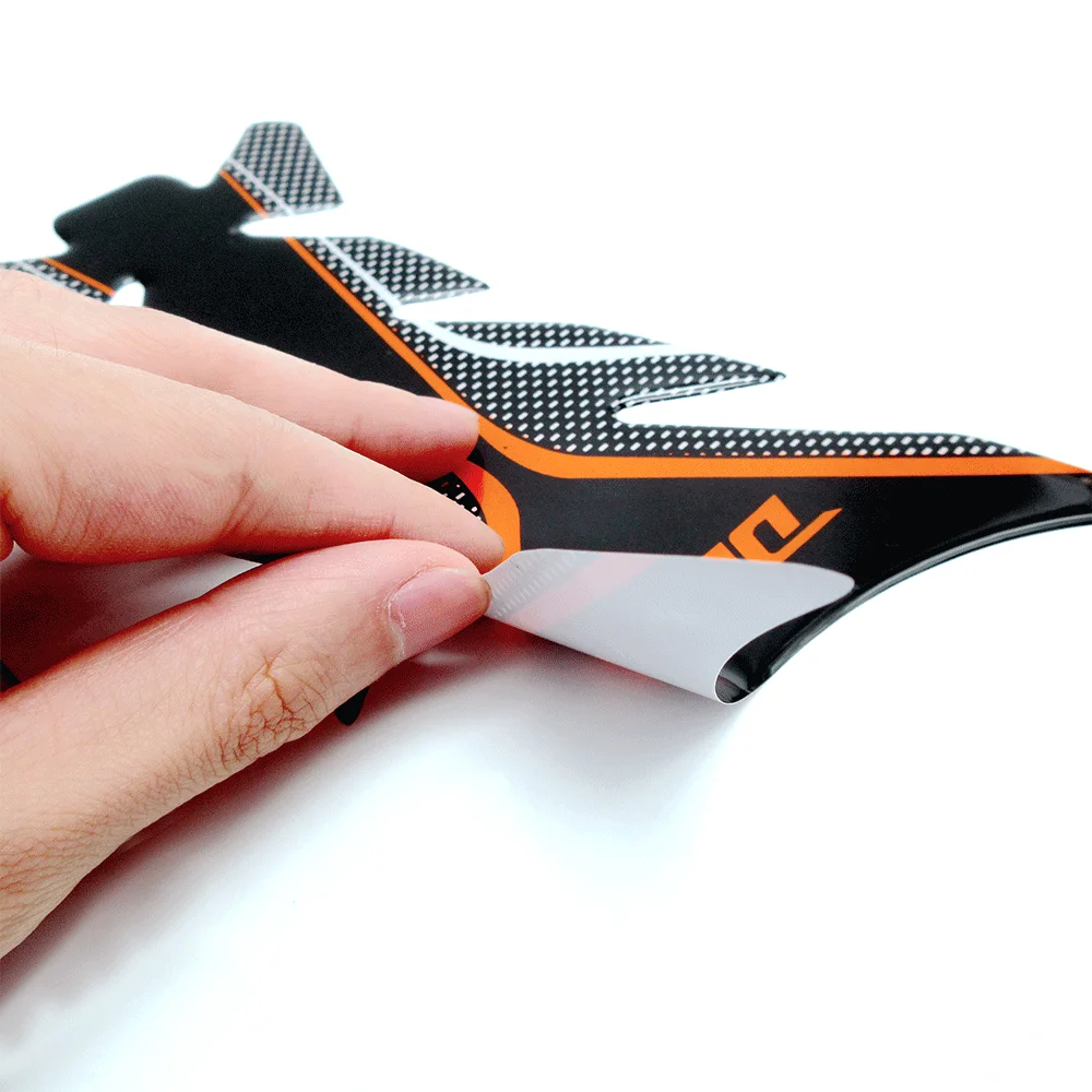 Motorcycle Tank Pad Decorative Sticker For KTM Duke 125 200 390 690 990 1290 Motor Fuel Tank Cover Protector Decal With Keychain