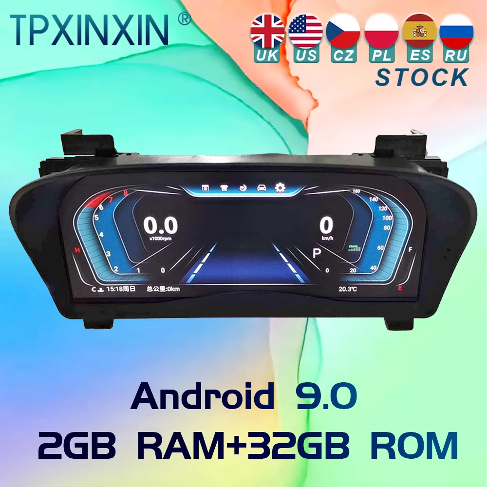 

For Toyota Alphard 30 2013-2019 Android 9 Car Ditigal Cluster LCD Dashboard Instrument Panel Multifunctional Multimedia Player