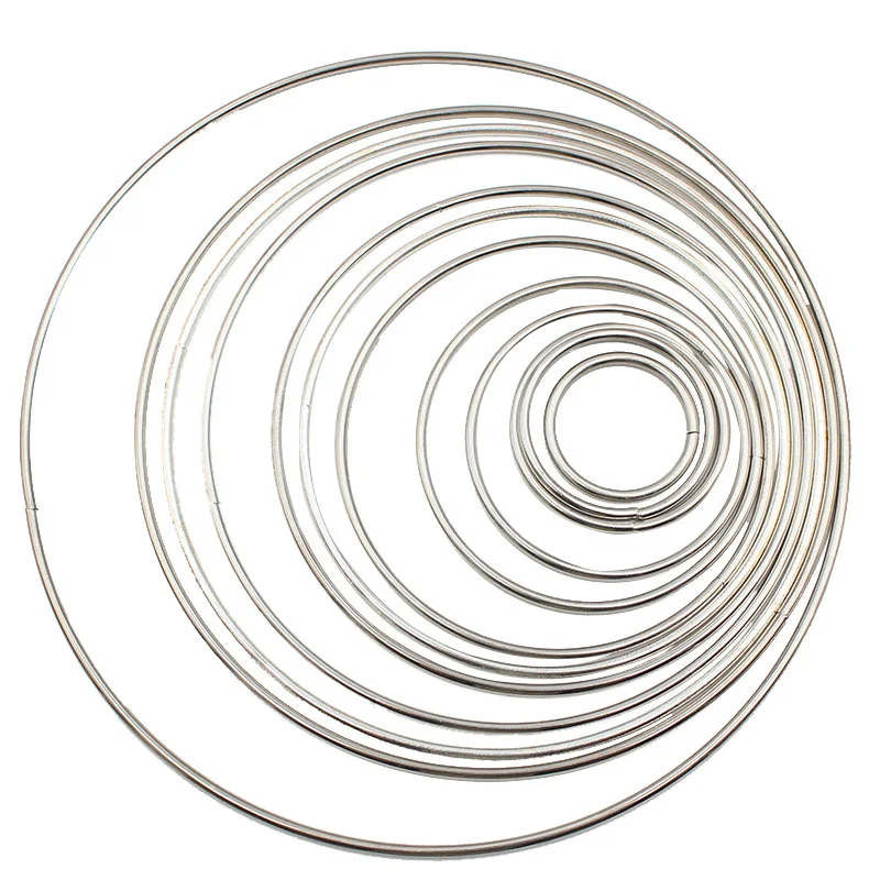 

1pack/lot Gold/Silver/KC Gold Color 35-190mm Big Dream Catcher Circle Ring Craft Metal Rings For Dream Catchers Hoops Connectors