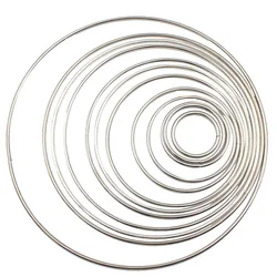 1pack/lot Gold/Silver/KC Gold Color 35-190mm Big Dream Catcher Circle Ring Craft Metal Rings For Dream Catchers Hoops Connectors