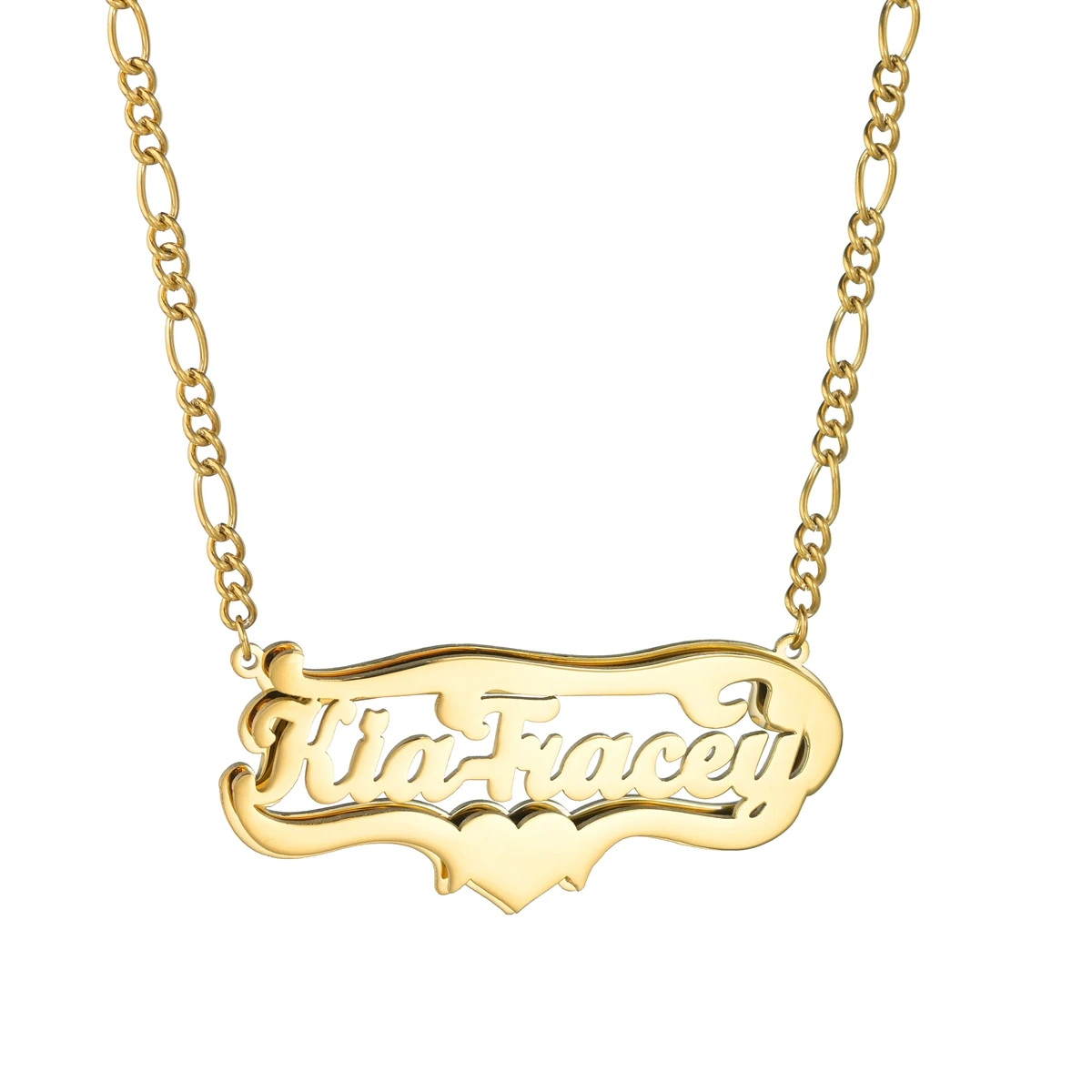 Collar de doble nombre personalizado con letras de Hip Hop, joyería gótica chapada con nombre, colgante para tallado de Piercing, regalo