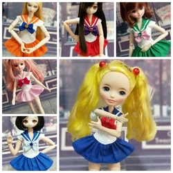 Uniforme SвBlyth Fait à la Main, Jupe Imbibée de Marin avec Nministériels d Papillon Exquis, Accessoires de Poupées OB24 Azone, 1 Pièce