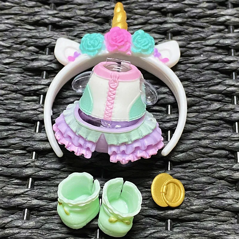 1 مجموعة الملابس الأصلية الأحذية زجاجات اكسسوارات فستان دعوى ل LOLs 8 سنتيمتر دمى الأخت الكبرى يونيكورن الزي الاطفال اللعب لعبة هدية