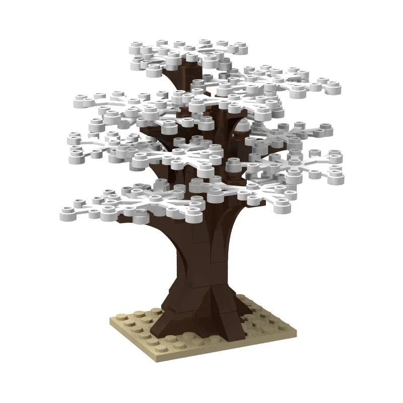 Small Particle Building Block Model The Tree 52PCs Plant Landscape  Contain instructions Compatible with LEGO Building Blocks