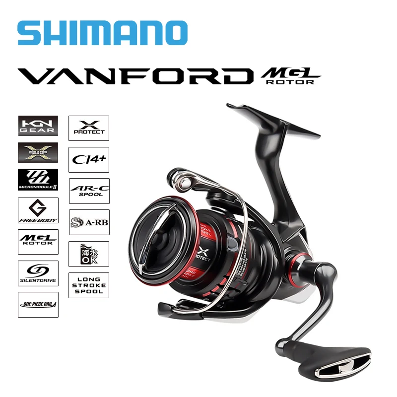 Original SHIMANO VANFORD Spinnig Fishing Reels 500-5000 series 7+1BB CI4+ Body AR-C Spool Saltwater Reel Fishing Wheels Coils