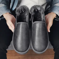 2021 Winter New Home Shoes for Men Warm Ankle Boots Light Snow Boots Winter Slip on Men Boots Handmade Work Shoes Botas Hombre