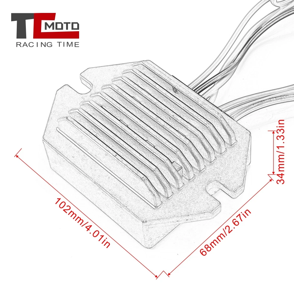 TCMOTO 12V Voltage Regulator Current Rectifier For Polaris Switchback 600 800 Snowmobiles 4013460 Motorcycle Accessories