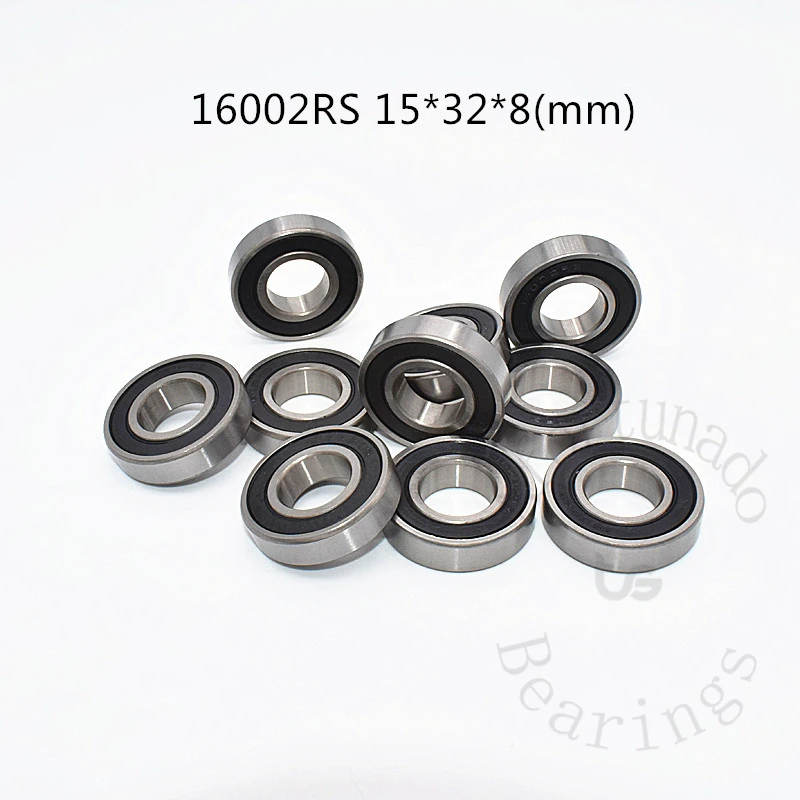 Bearing 1pcs 16002RS 15*32*8(mm) chrome steel rubber Sealed High speed Mechanical equipment parts