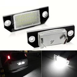 2PCS Car LED License Plate Light White Light Fit For Ford For Focus 2 C-Max LED Number Plate Lamp Bulb 12V