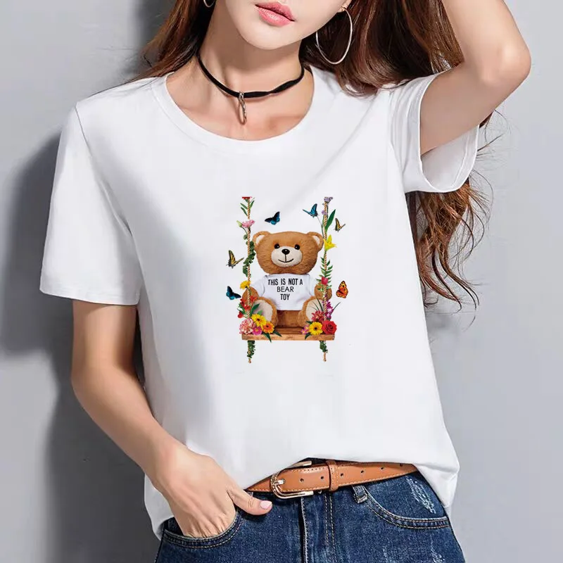 

BGtomato tshirt lovely Teddy bear t-shirt women original brand good quality top tees cute Teddy bear shirts