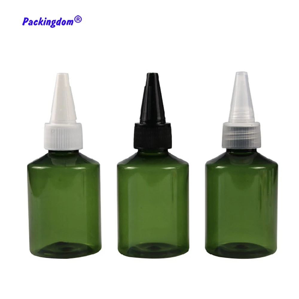 10pcs Empty Spun Bottles Dark Green Tip Cap Bottle Light Avoiding Packaging Black White Clear Nozzle Tube 50ml 100ml 150ml 200ml