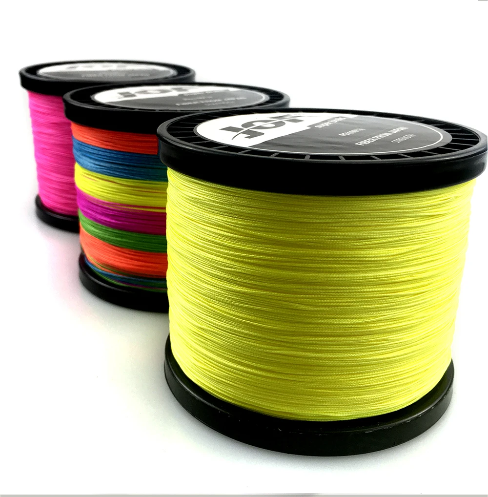 JOF PE-Angelschnur mit geflochtenem Draht, 1000 m, 500 m, 4 Stränge, 0,16 mm–0,50 mm, 18LB-80LB, japanische starke Multifilament-Faser-Angelschnur – Detail 13
