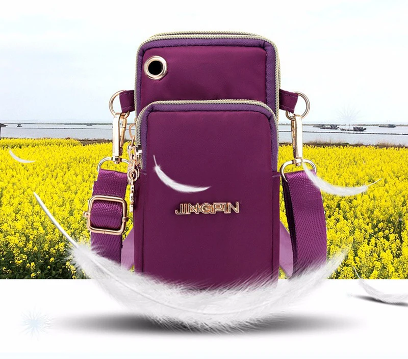 Casual Wasserdichte Nylon Umhängetaschen Frauen Messenger Schulter Tasche Weibliche Kleine Handy Handtaschen Geldbörsen Sport Tasche Tasche – Detail 24